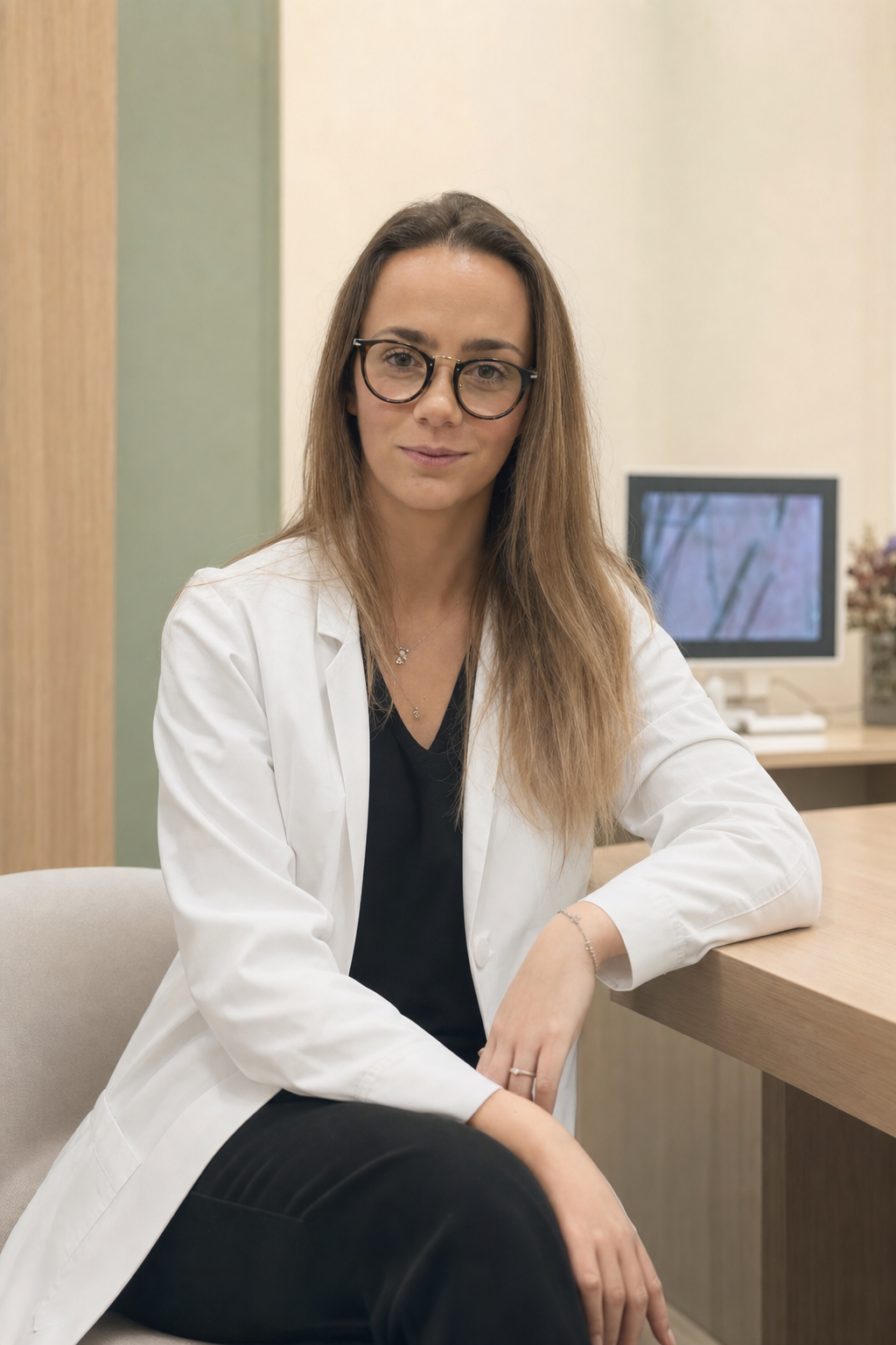Madalena Leal no seu espaço de terapia capilar